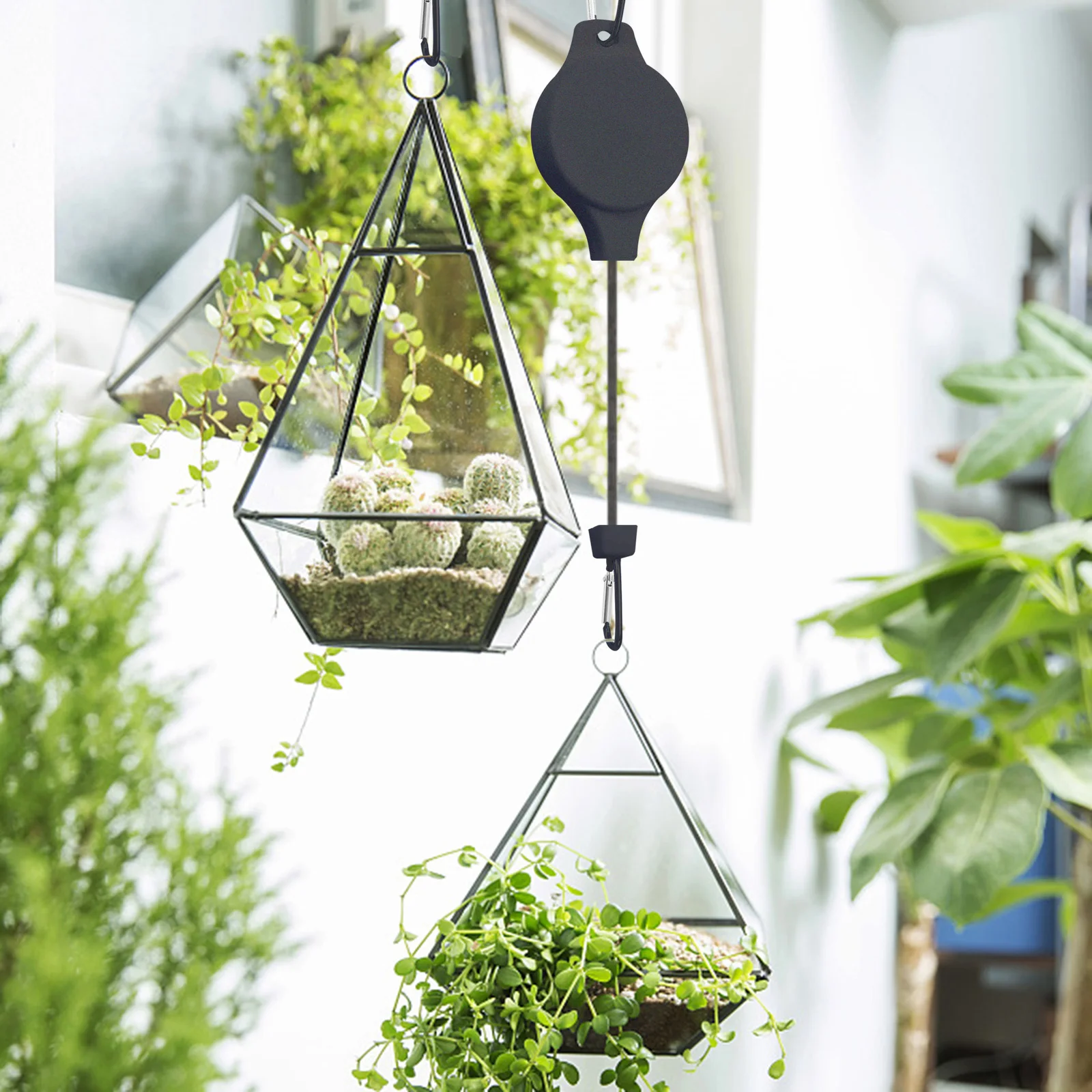 

Telescopic Retractable Pulley Pull Down Hanger For Potted Plants Hanger For Adjustable Potted Baskets Plant Pots Hanging Hook