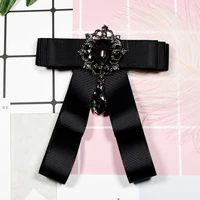 i remiel cloth art bow tie brooches crystal pin broche bows brooch school women ties designers fashion clothing accessories