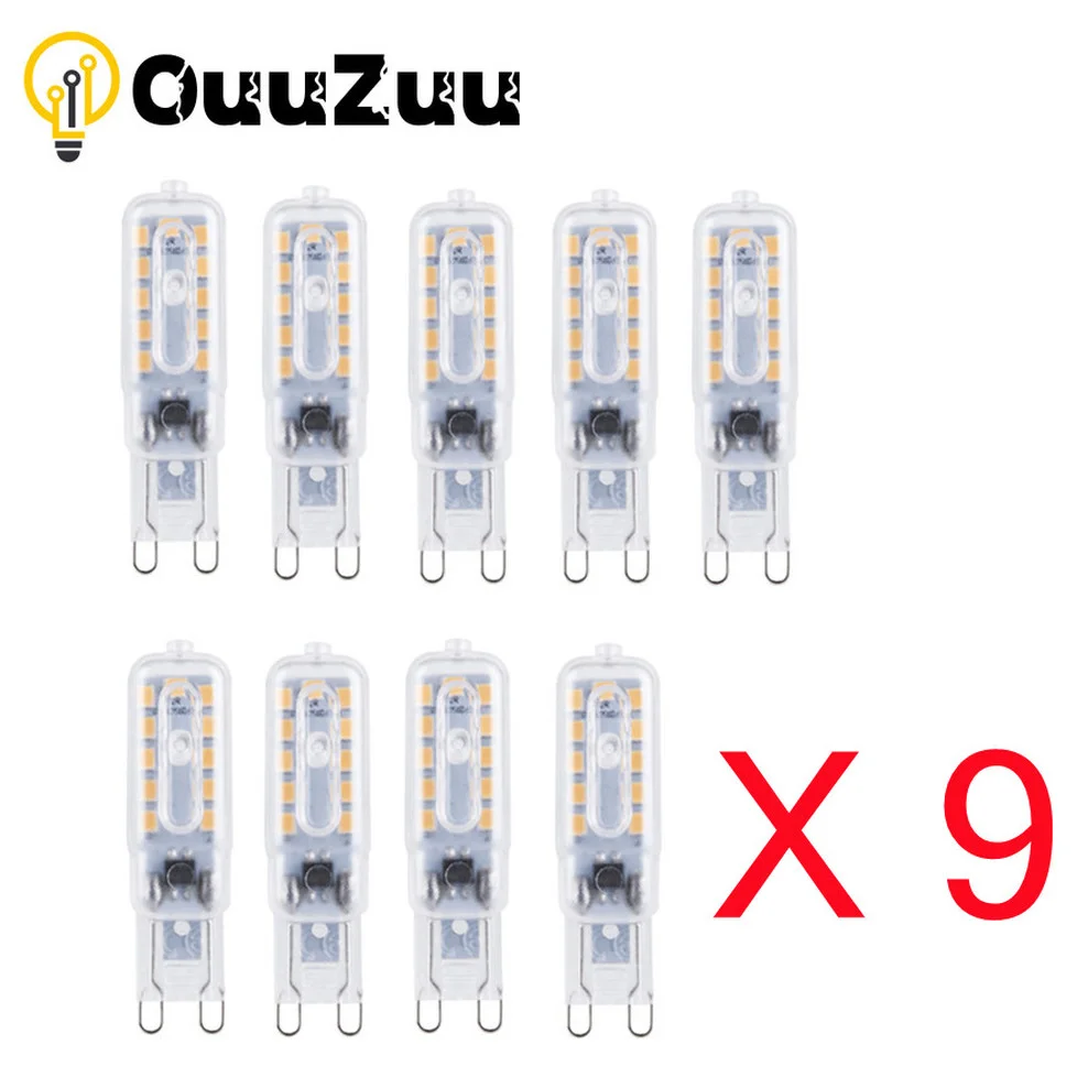 

9 Pcs G9 LED 220V G4 LED AC LED Bulb 3W 5W 7W Light bulb SMD2835 Chandelier Replace 30W 50W 70W Halogen Lamps For Home