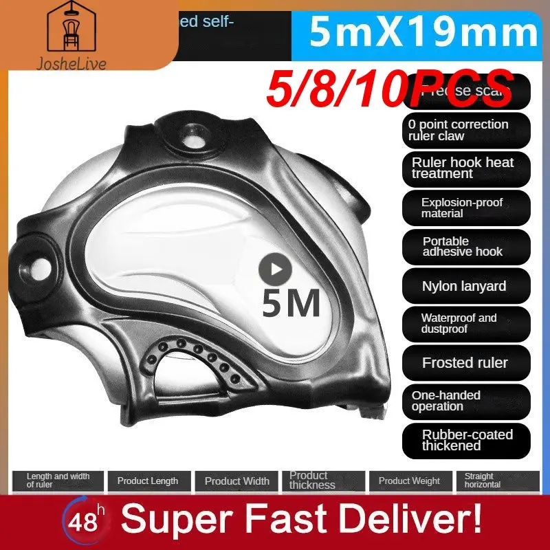 

5/8/10PCS High Precision Metric Ruler Clear And Wear-resistant Dry Varnish Spray Flake Printing Steel Tape
