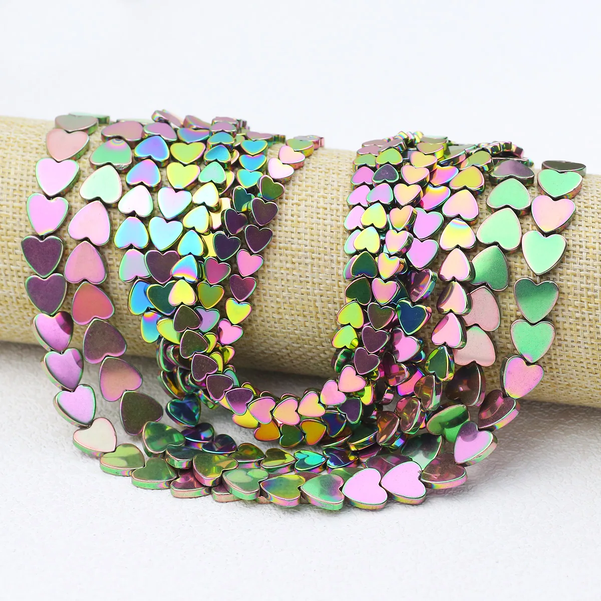 6/8/10 мм вертикальное отверстие персиковое сердце гематит новые зеленые