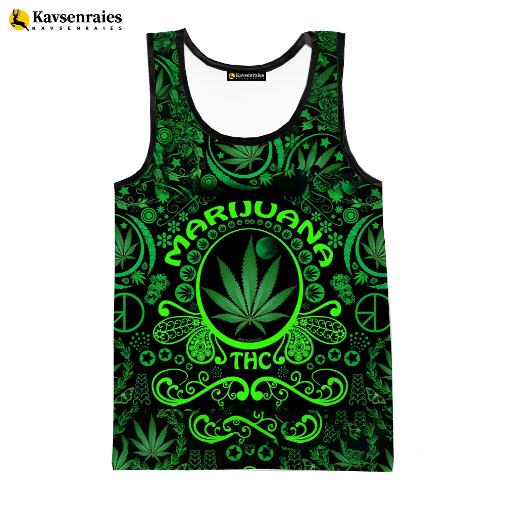 

2023 New Fashion Trippy Weed 3D Printed Tank Tops Men Women Summer Casual Sleeveless Shirts Hip Hop Streetwear Oversized Tops