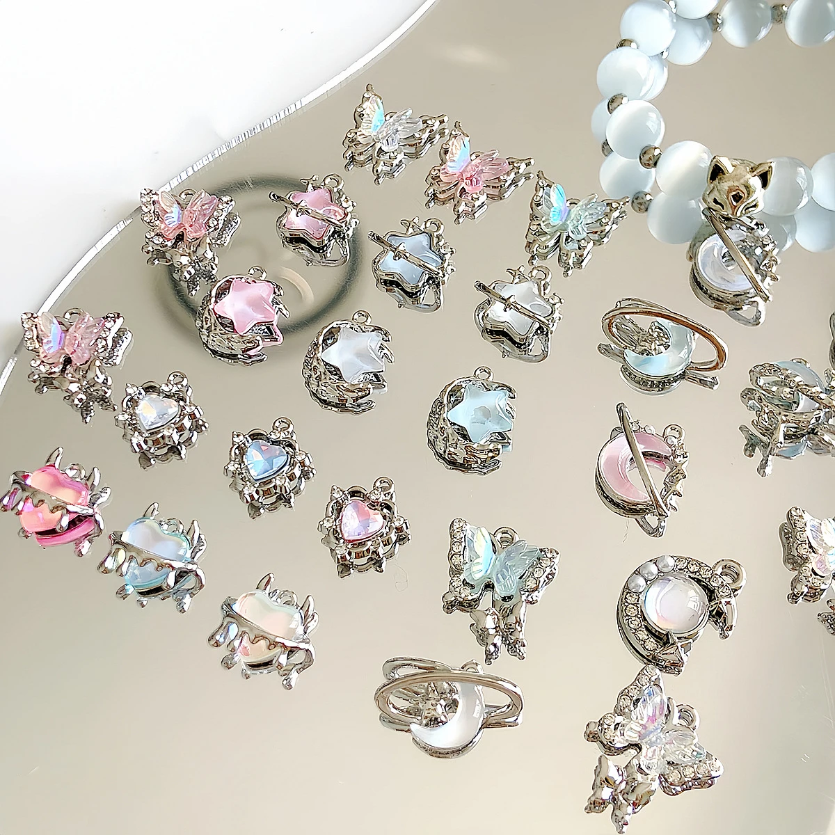 Звезда Луна бабочка любовь кулон DIY Ручная работа ожерелье браслет 3 шт. Материал