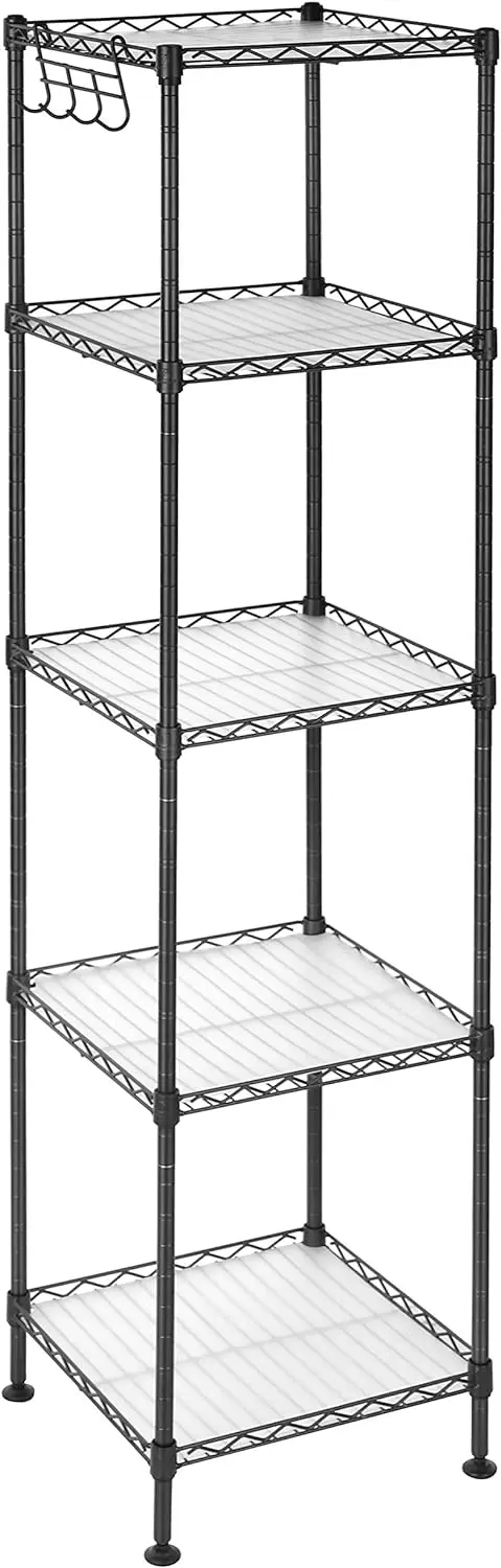 

Bathroom Shelf, Storage Rack for Small Space, Total Load Capacity 220 lb, 11.8 x 11.8 x 48.6 Inches, with 5 PP Sheets