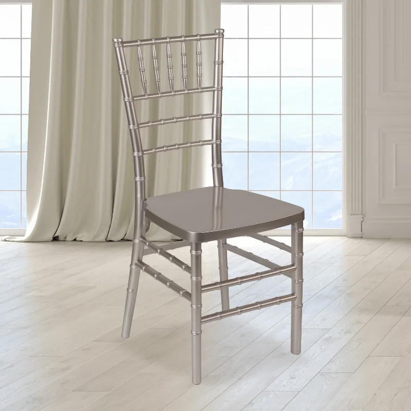 

HERCULES PREMIUM Series Pewter Resin Stacking Chiavari Chair