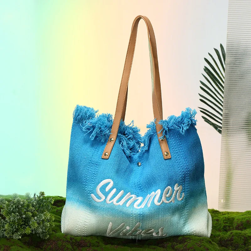 

Embroidered Gradient Canvas Bag 2022 New Fashion High Quality Shoulder Underarm Bag Handheld Shopping Mommy Bag Gg Cc Sac Luxe