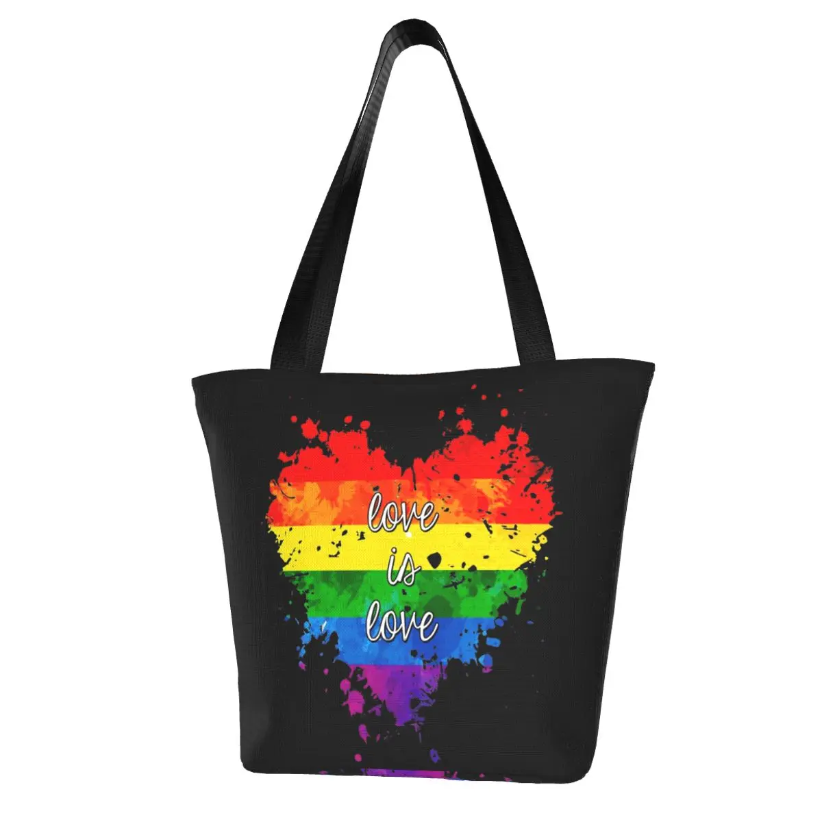 

Сумка для покупок Love Is Love геи ЛГБТ, бисексуальная эстетичная школьная сумка из ткани, женские подарочные сумки