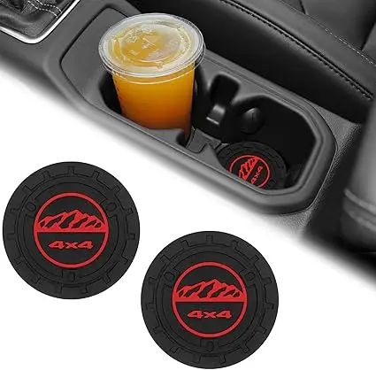 

2 шт. автомобильный подстаканник, противоскользящие подставки, подушечки для Jeep Renegade Compass Wrangler JK JL Grand Cherokee, коврик для подстаканника с водой