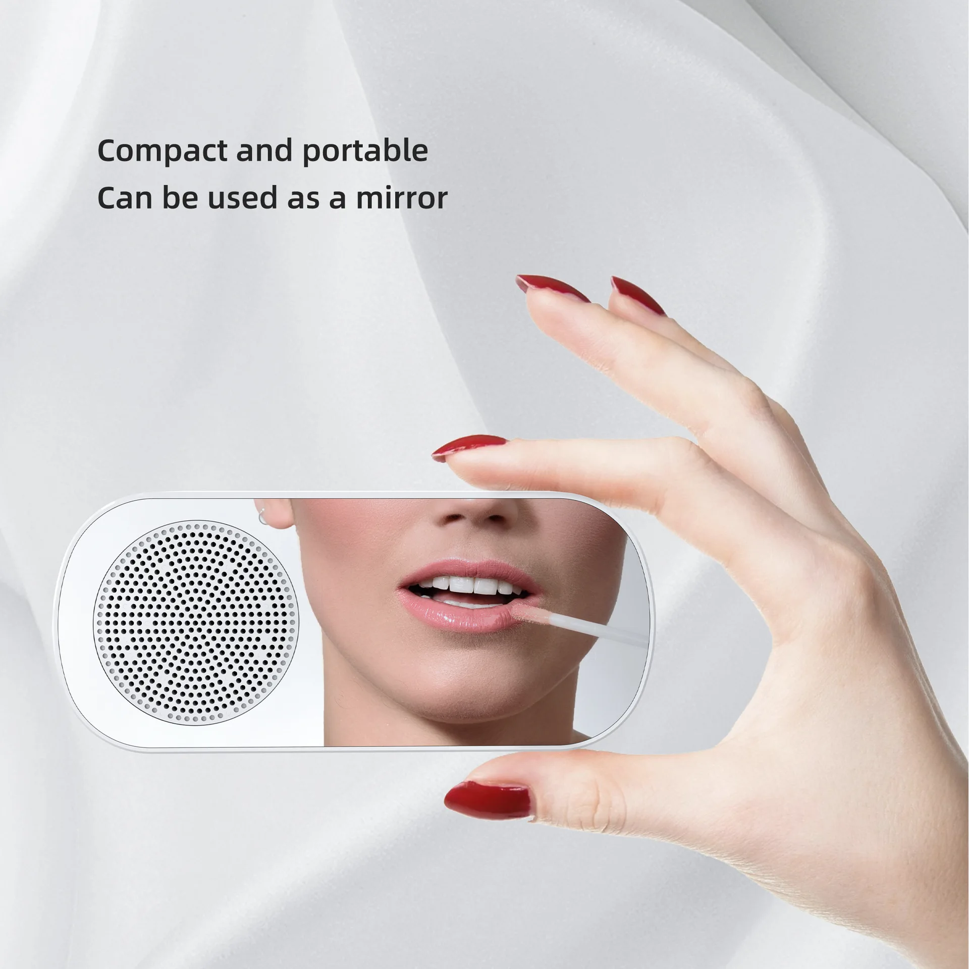 Новинка 2022 Bluetooth 5.0 динамик Hi-Fi маленькие часы динамиков зеркальная сигнализация
