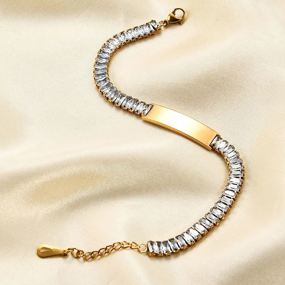 Модные геометрические браслеты из нержавеющей стали для влюбленных