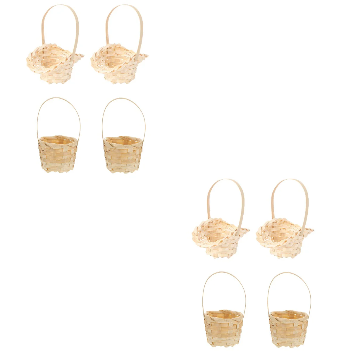 

8 Pcs Woven Flower Basket Flowers Arranging Baskets Hand-held Flower Baskets