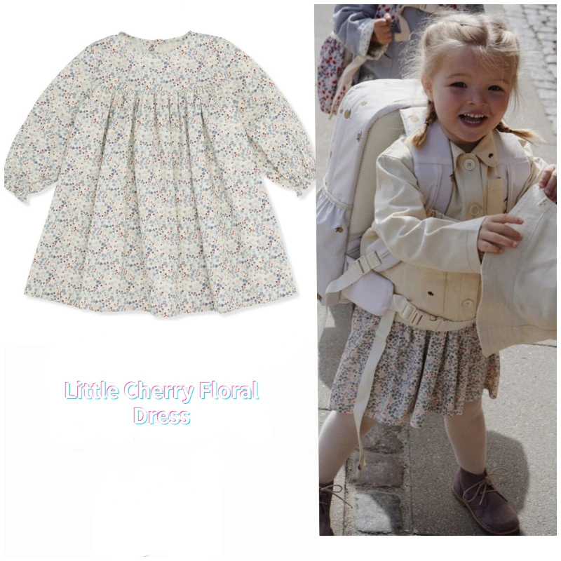 

Girls Clothes 2022 New Baby Girl Clothes Loose Long-sleeved Floral Princess Dress Retro Forest Dress Girls Skirt Dress