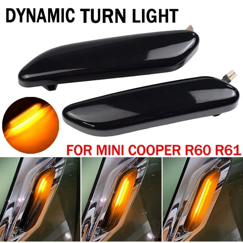 

Fender Side Light LED Side Turning Dynamic Light Flow Signal Light Turning Light Car For BMW Mini R60 R61