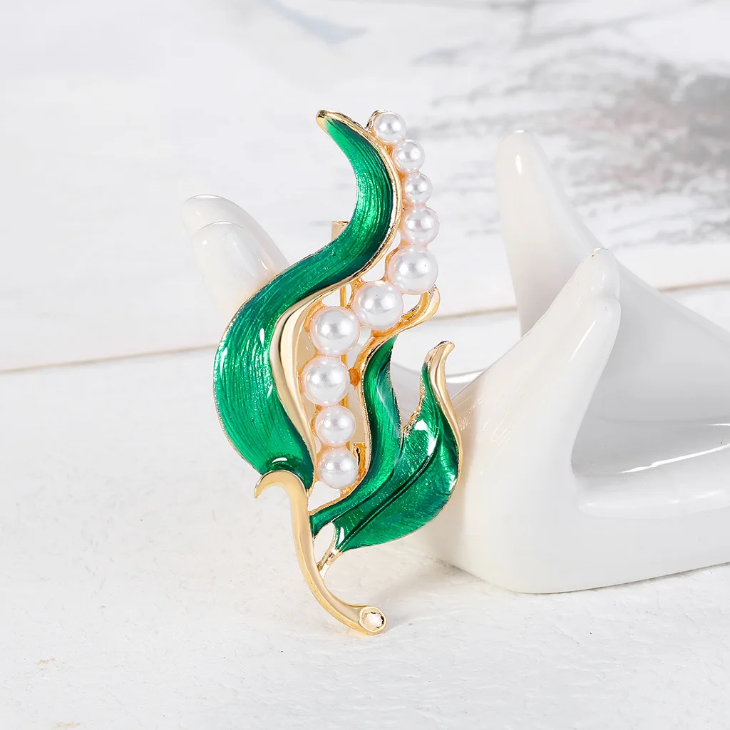 2022 зеленые листья Rhinstone Роскошные Броши для женщин рюкзаки значки ювелирные