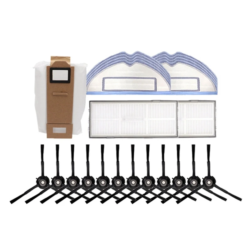 

25Pcs For Roborock Sweeping Robot G10/T7SPLUS/S7 Accessories Side Brush Filter Screen Rag Holder Rolling Brush Dust Box Plastic