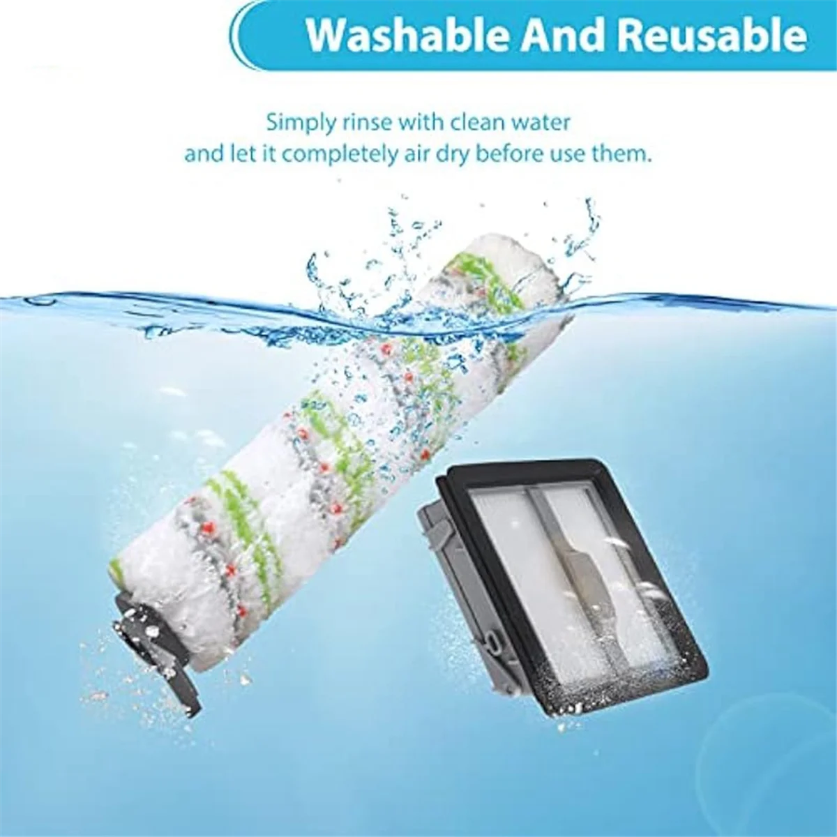 Комплект щеточного роликового фильтра для пылесоса Bissell X7 Crosswave Pet Pro 3279 3277 3011 3055