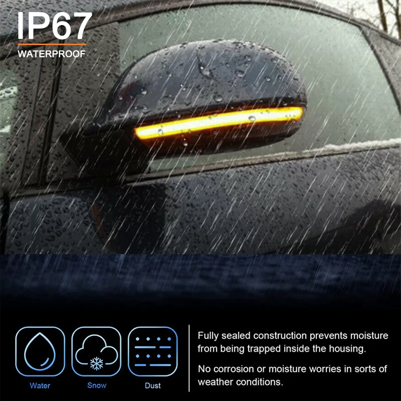 Для VW Golf MK5 GTI EOS Jetta Passat Sharan Skoda Превосходные светодиодные лампы бокового зеркала