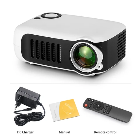 Мини-проектор A2000 светодиодный, совместимый с поддержкой Full HD 1080P, видеопроектор с портом USB HD, подарок для детей, домашний кинотеатр