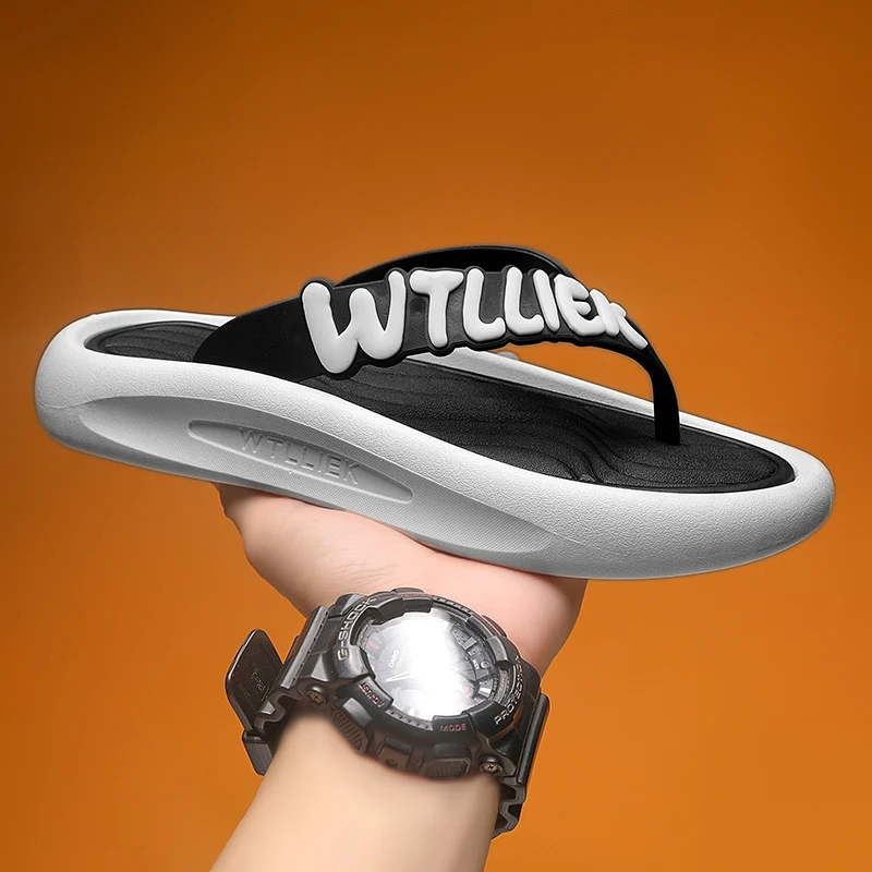 Мужские Модные Нескользящие Шлепанцы Лето 2024 Пляжные Спортивные Сандалии