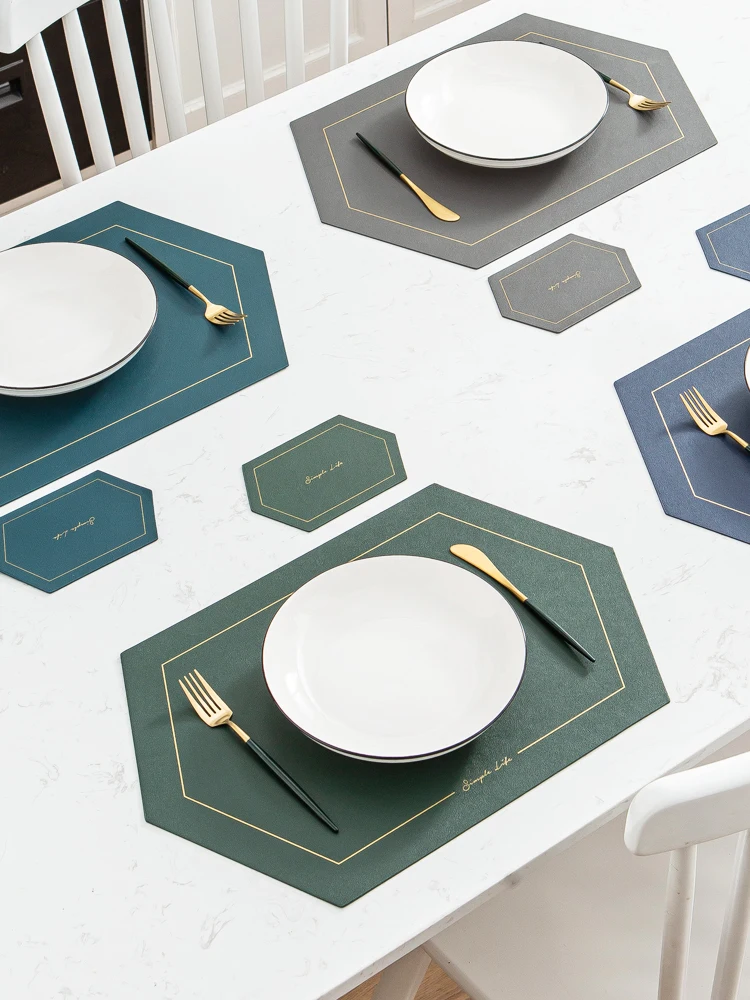 

Подстилка DA60C в скандинавском стиле, водонепроницаемый кожаный коврик, теплоизоляционная подстилка, Прочное моющееся украшение для стола