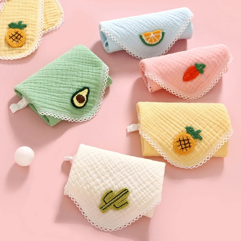

Infant Feeding Bib Baby Square Towel Cotton Face Cloth for Toddler Thick Handkerchief Sweat Cloth Newborn Shower Gift