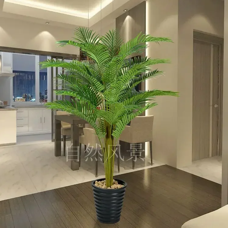 Искусственное дерево подсолнечника пальма ареки деревянный пол бонсай уличное