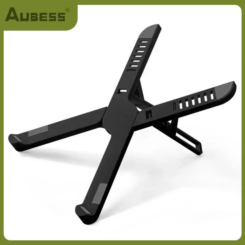 

Black Convenient Universal Tablet Holder Multifunctional Notebook Support Hollow-out Tablet Computer Bracket For Notebook Rubber