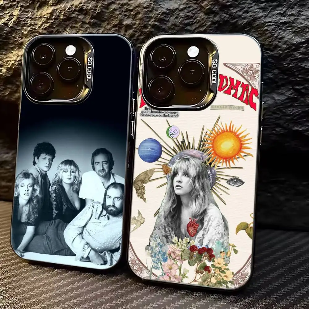 Фото Чехол для телефона Band F-Fleetwood Mac для iPhone 17, 16, 15, 14, 13, 12, 11 Plus, Pro Max, XS, цветной, серебристо-черный №1