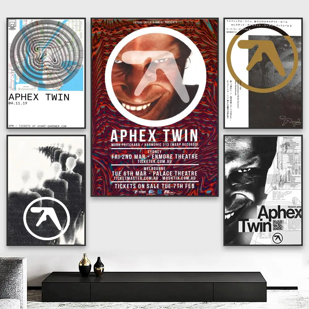 Фото 1 шт. певица A-Aphex T-Twin постер HD искусство для домашнего бара кафе кинотеатр Декор DIY индивидуальный винтажный принт №2