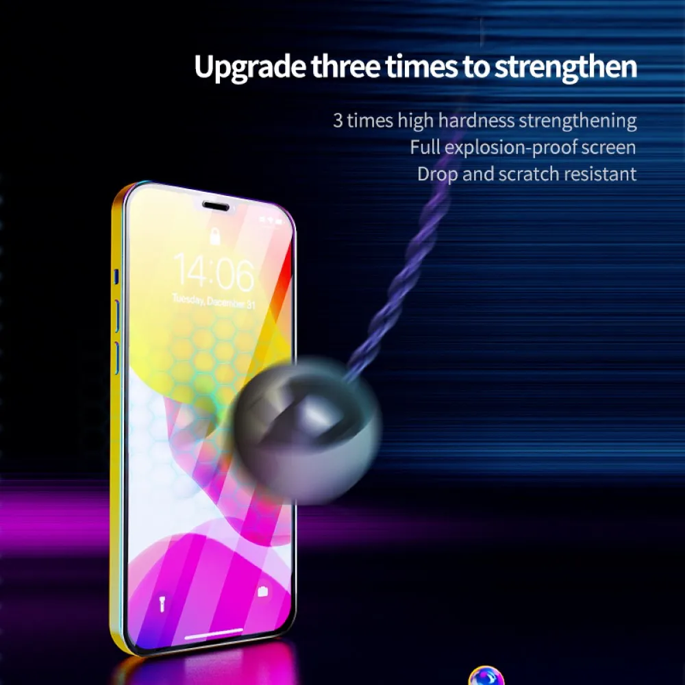 Orignal WSKEN For iPhone 12 Pro Max Mini Screen Protector 11 Full Cover Soft Edge HD 0.3mm Tempered Glass Shock Protective Film