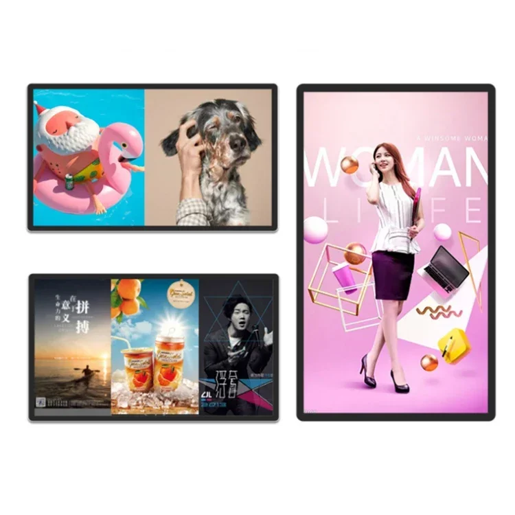 32 43 50 55 65-дюймовый настенный ЖК-дисплей для коммерческой рекламы сенсорный экран