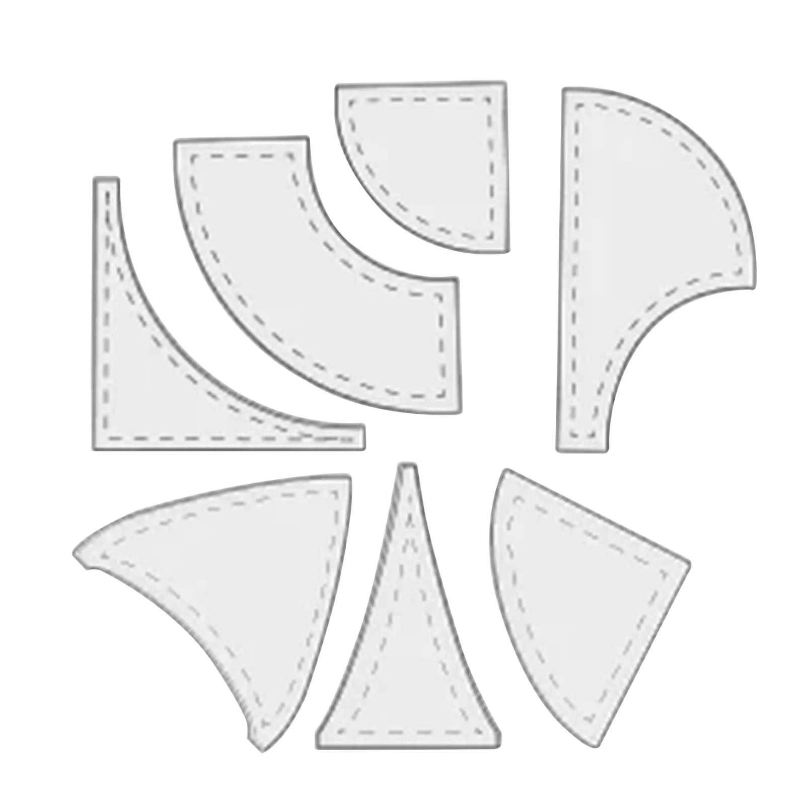 

7PCS Table Flag Quilting Ruler Kit, Acrylic Quilting Template Sewing Machine Ruler DIY Patchwork Sewing Tool