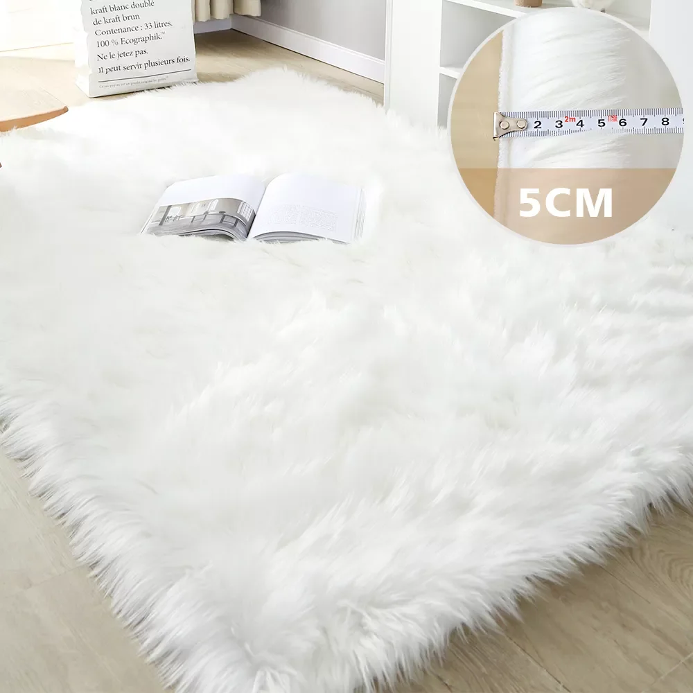 

Thick Carpet Soft Sheepskin for Living Room Plush Rug Bedroom Imitation Wool Fluffy Floor Carpets Window Bedside Home Decor Rugs
