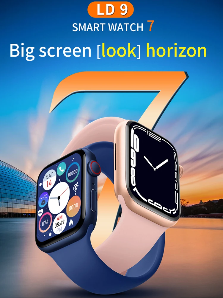 

Спортивные Смарт-часы LD9 для фитнеса, мужские и женские умные часы с Bluetooth, измерение кровяного давления, пульсометр, напоминание о сне, IP67Waterproof