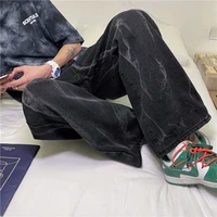 tie dyed jeans mens autumn and winter loose straight wide leg pantsinstrendy brand daddy pants trendy high street pants