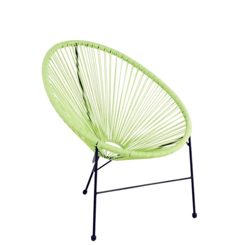

New Style Comfortable Steel Frame PE Wicker Cane Chair For Patio
