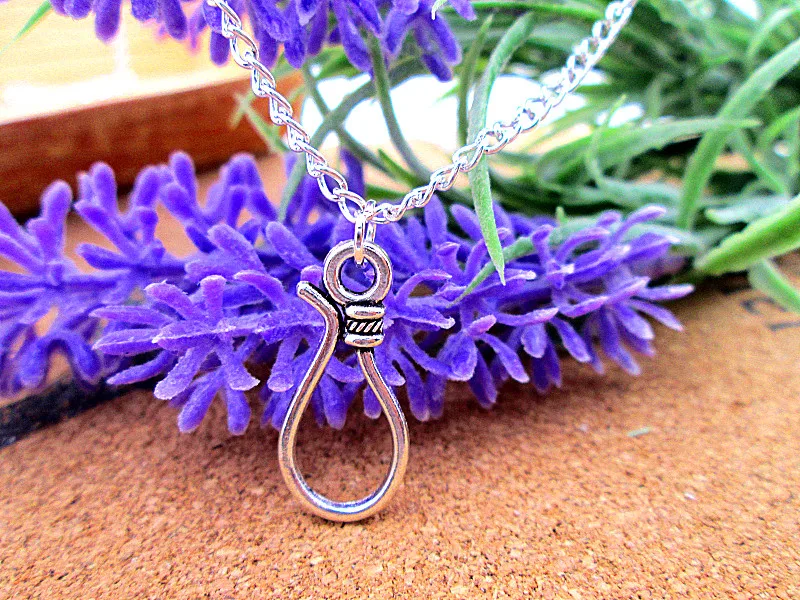 3 шт./лот рыболовный крючок 24x11 мм античный серебряный кулон ожерелье ювелирные