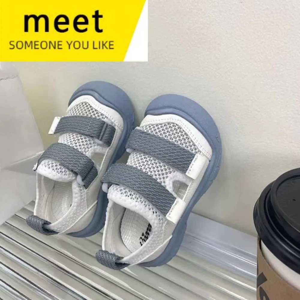 

Children's Sandals 2023 Spring And Summer New Girls Beach Sandals Single Mesh Soft Bottom Comfortable Baby Boy Shoes