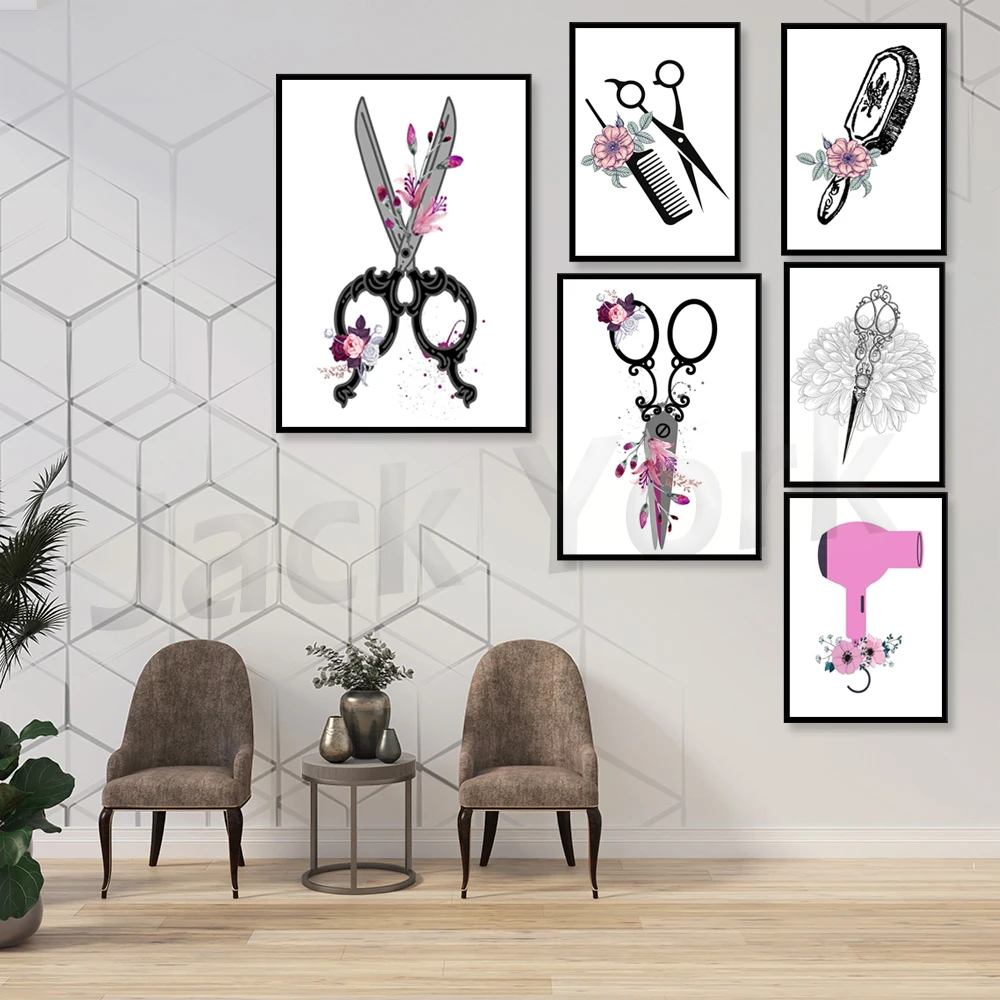 Декор парикмахерской настенное искусство настенные принты для возможность