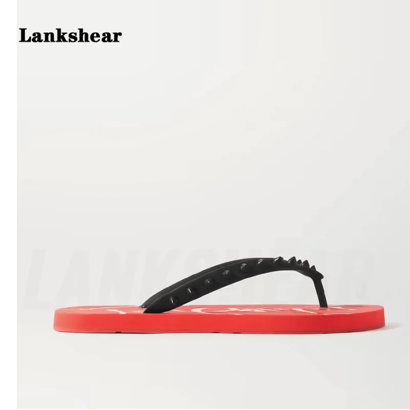 Summer Color Rivets Women's Flip Flops Women's Beach Slippers Fashion Breathable Casual Ladies Non-Slip Outdoor Sandals Slipper