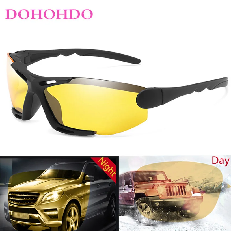 

Square Polarized Sunglasses Men Driving Night Vision Glasses For Male Frameless Sun Glasses Anti-coated Reflection Eyewear UV400
