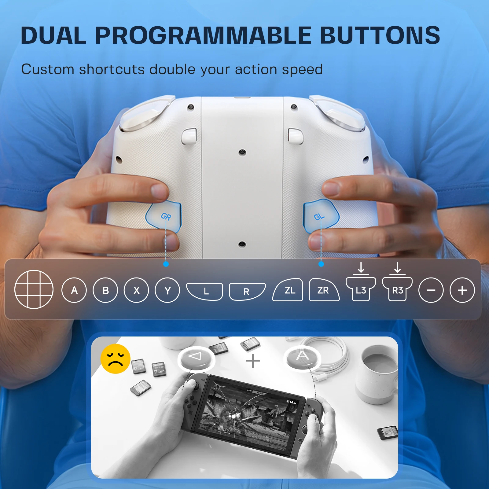 Фото Беспроводной контроллер NYXI Hyperion 3 Joypad White Switch 2 Joycon №5