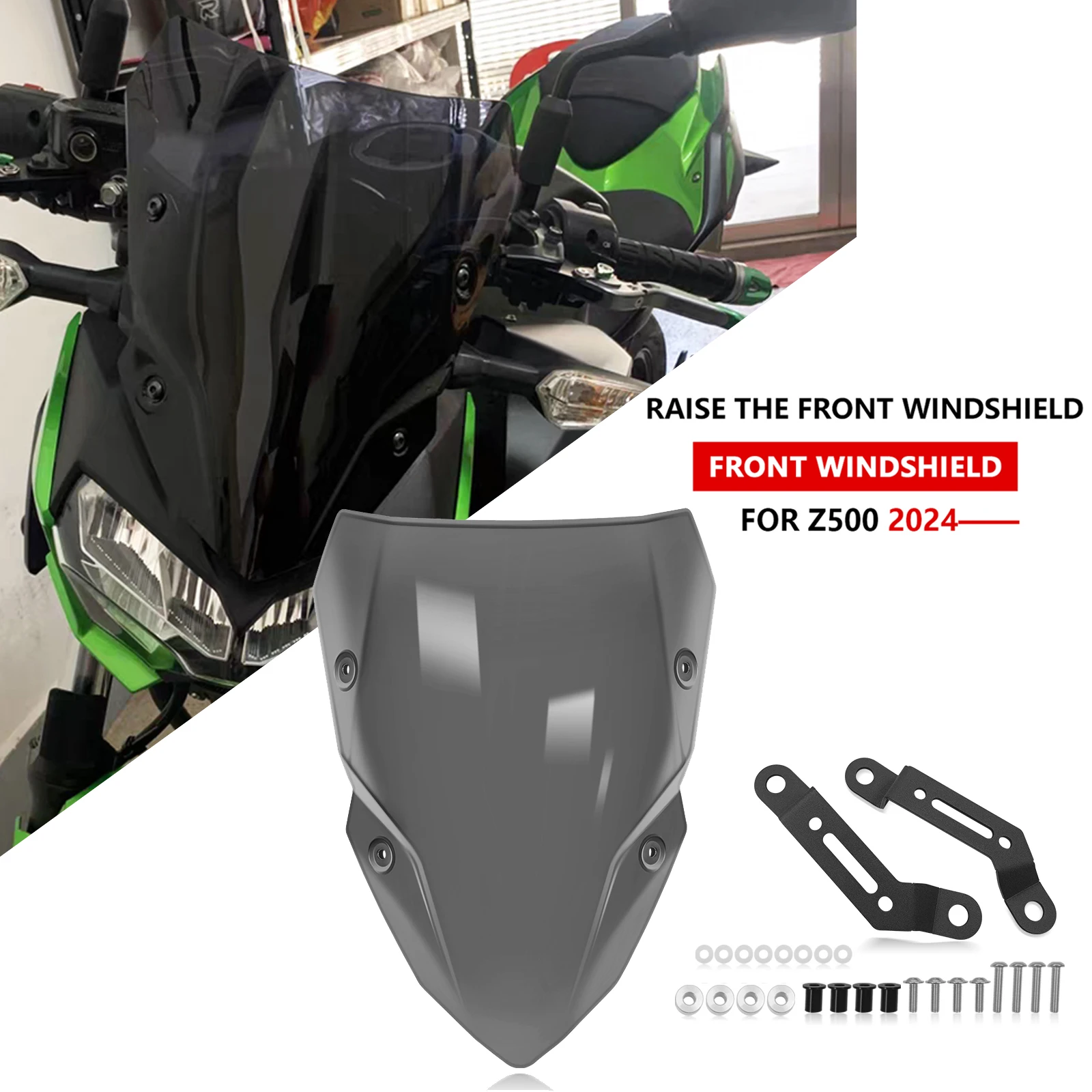 Для Z500 SE Z 500 2024 2025 переднее усиление лобового стекла с двойным пузырьком ветровое