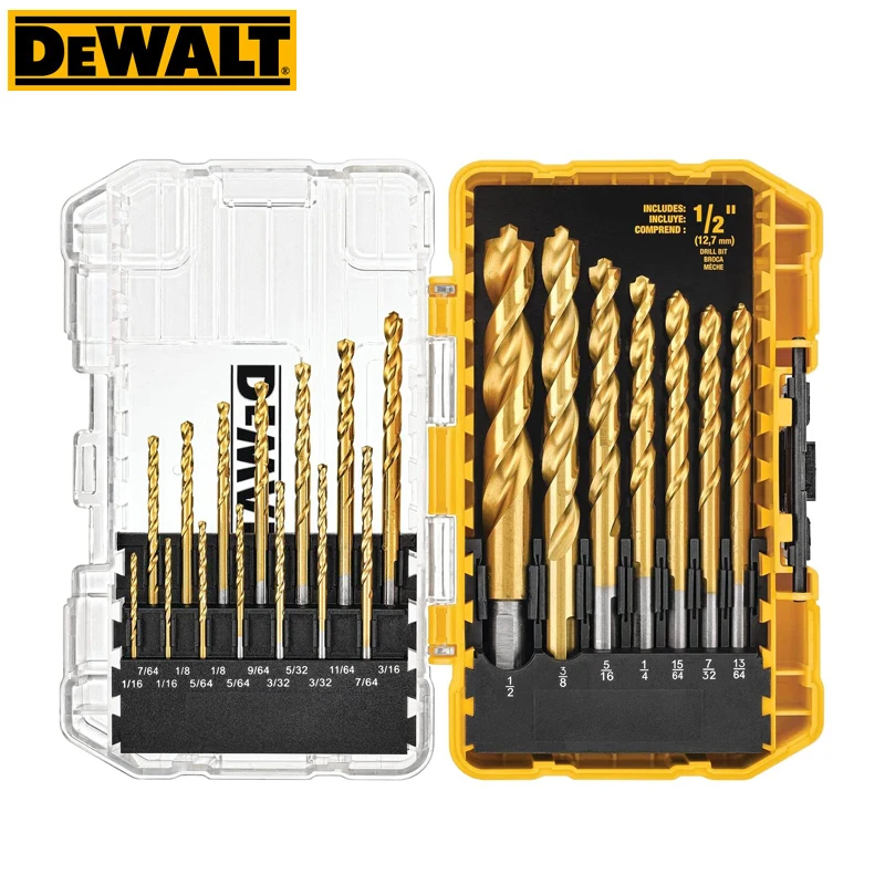 DEWALT DW1361 Titanium Nitride Coated Drill Bit Set Pilot Po