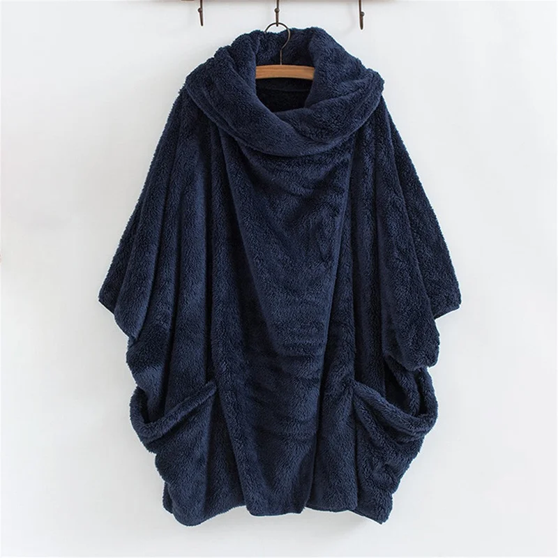 Oversized Loose Winter Warm Overcoat Women Fashion Solid Color Hooded Jacket Casual Fleece Long Coat Hairry Furry Outwear