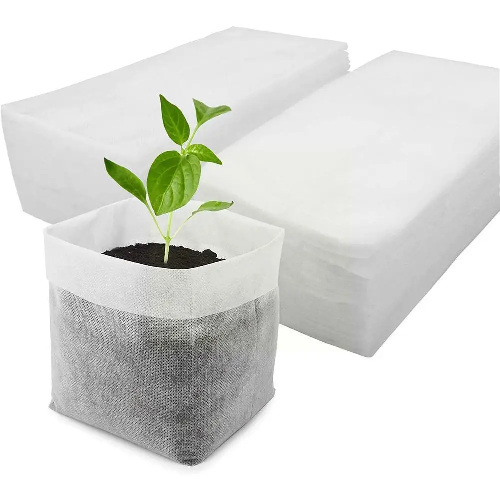 

Biodegradable Nonwoven Fabric Nursery Plant Grow Bags Ventilate Seedling Pots Eco-friendly Growing Planting Bag Planter Gar A2u9