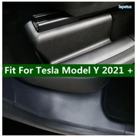 car anti dirty cover door inner sill protector trim seat leg guards decoration for tesla model y 2021 2022 modified accessories