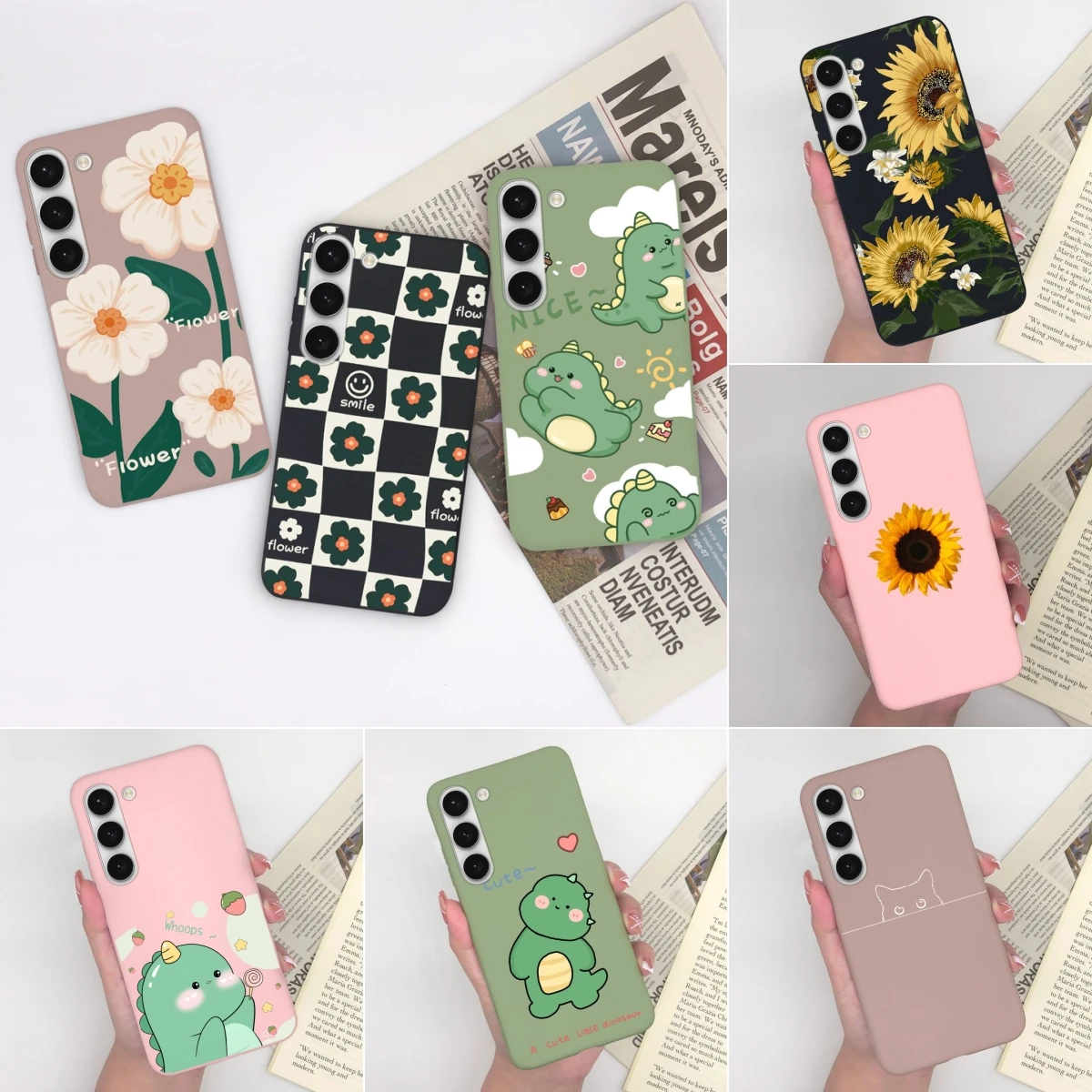 Чехол для Samsung Galaxy S23 Plus Ultra 5G милые чехлы телефонов с динозавром силиконовый