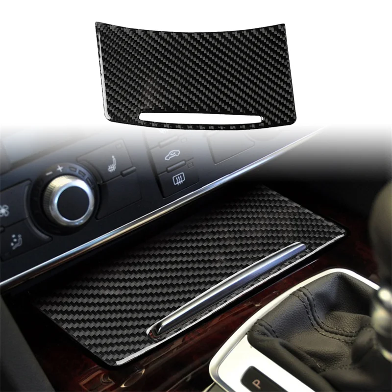 

For Audi A6 S6 C6 4F 2005-2011 Car Accessories Central Storage Cox Cover Trim Carbon Fiber Interior Stickers Decoration Modified