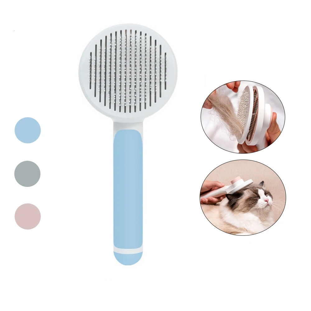 

Pet Cat Brush Dog Hair Removes Comb Pet Hair Comb Self Cleaning Slicker Brush For Cats Dogs Removes Tangled Hair Beauty Products